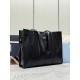 Prada Large Tote Bag in Black Lambskin