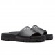 Prada Slide Sandals In Black Leather