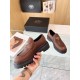 Prada Women's Double Chocolate Loafers in Cognac Leather