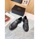 Prada Women's Double Chocolate Loafers in Black Leather