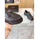 Prada Women's Double Chocolate Loafers in Black Leather