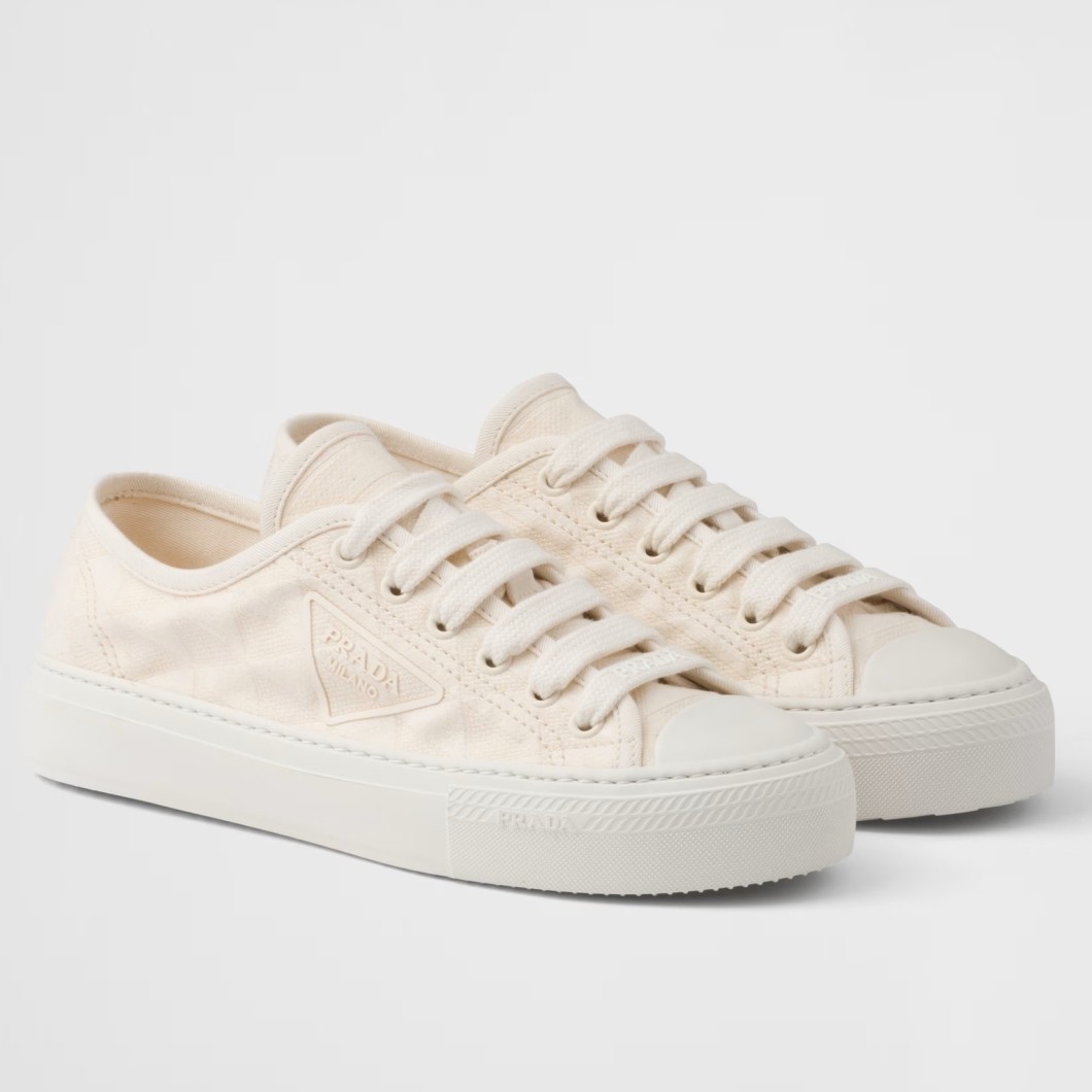 Prada Women's Sneakers in Natural Fabric