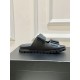 Prada Men's Strap Sandals in Black Leather