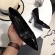 Saint Laurent Black Opyum Pumps With Silver-toned Heel