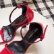 Saint Laurent Opyum 110 Sandals In Red Palent Leather