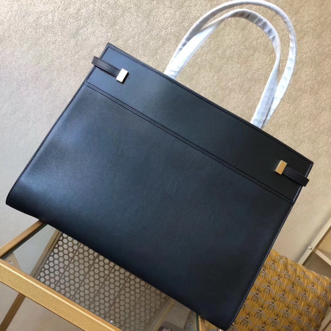 Saint Laurent Black Manhattan Medium Shopping Bag