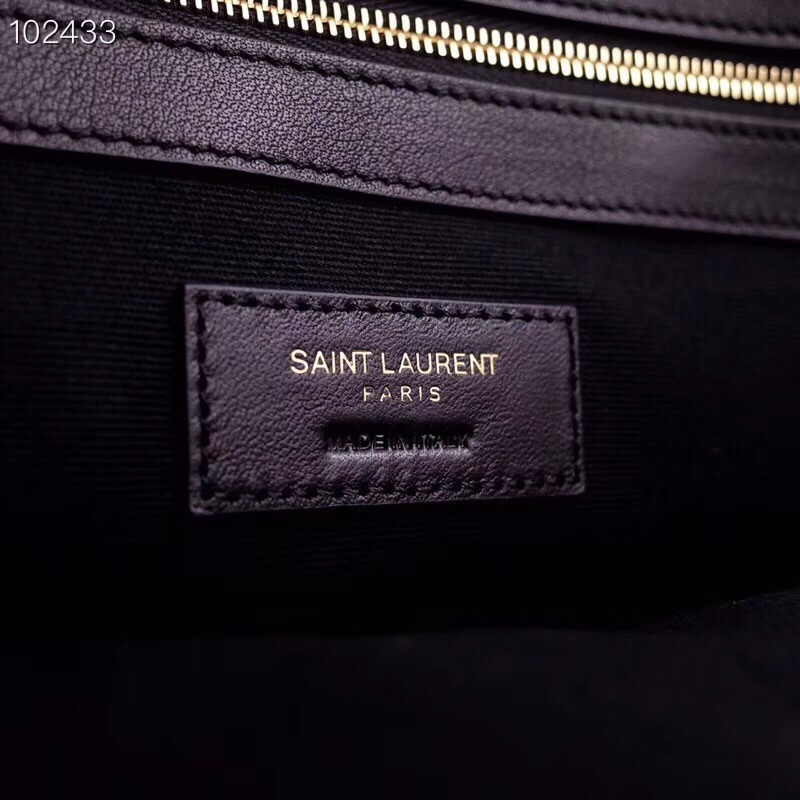 Saint Laurent Black Manhattan Medium Shopping Bag