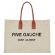 Saint Laurent Beige Linen Rive Gauche Tote Bag