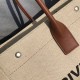 Saint Laurent Beige Linen Rive Gauche Tote Bag