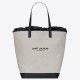 Saint Laurent Teddy Shopping Bag In Linen Canvas