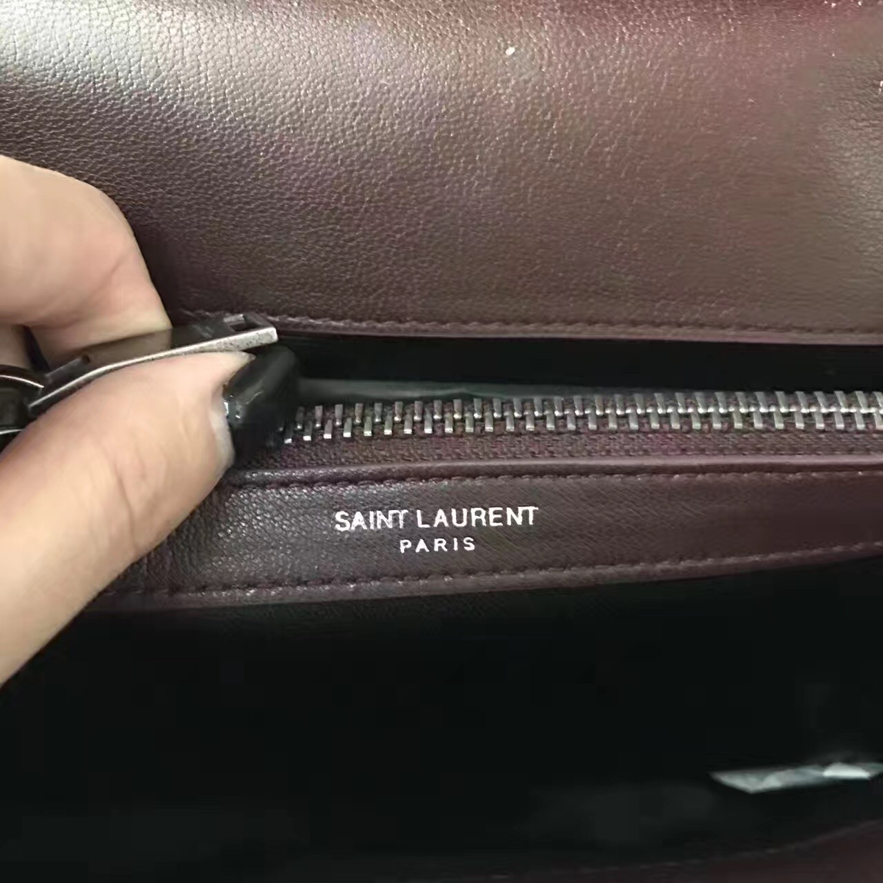 Saint Laurent Medium College Bag In Bordeaux Matelasse Leather