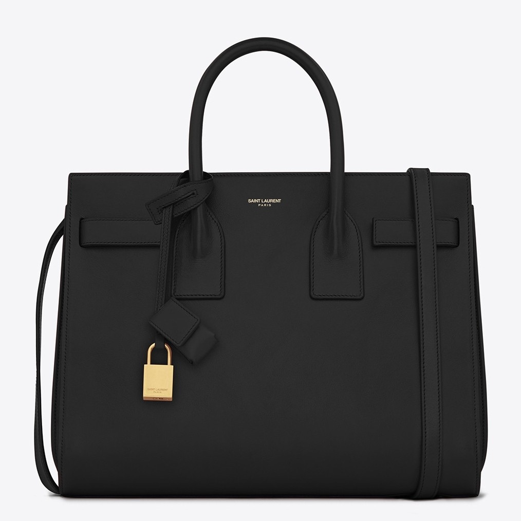 Saint Laurent Small Sac De Jour Bag In Black Leather