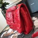 Saint Laurent Baby Niki Chain Bag In Red Crinkled Leather