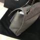 Saint Laurent Medium Niki Bag In Grey Crinkled Leather