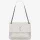 Saint Laurent Medium Niki Bag In White Crinkled Leather