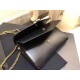 Saint Laurent Sulpice Chain Wallet In Black Smooth Leather