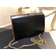 Saint Laurent Sulpice Chain Wallet In Black Smooth Leather