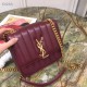 Saint Laurent Medium Vicky Bag In Bordeaux Lambskin