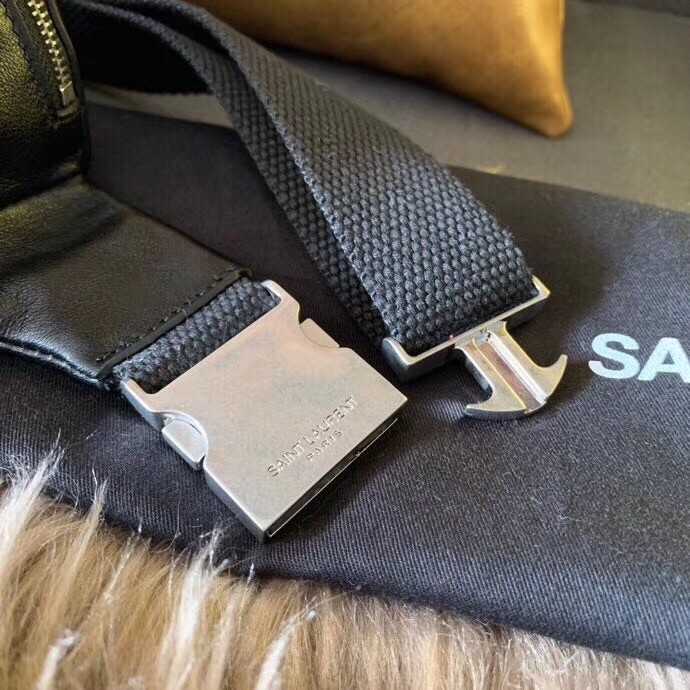 Saint Laurent Classic Belt Bag In Soft Black Leather