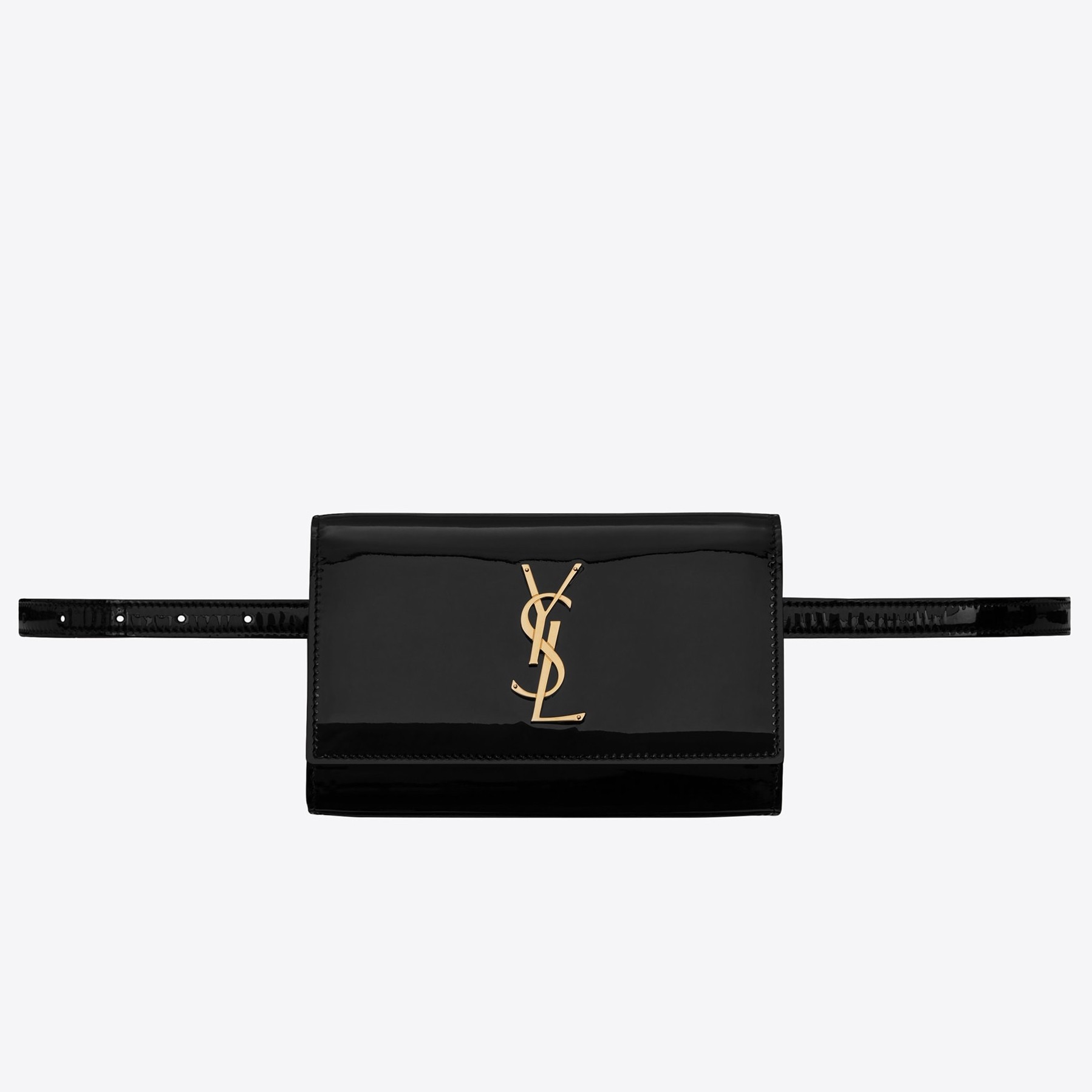 Saint Laurent Black Patent Kate Belt Bag