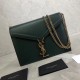 Saint Laurent Dark Green Cassandra Monogram Clasp Bag