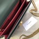 Saint Laurent Dark Green Cassandra Monogram Clasp Bag