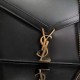 Saint Laurent Black Cassandra Monogram Clasp Bag