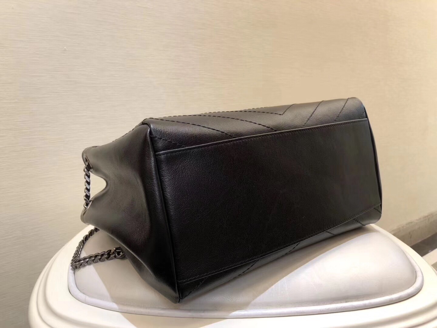 Saint Laurent Medium Nolita Bag In Black Vintage Leather