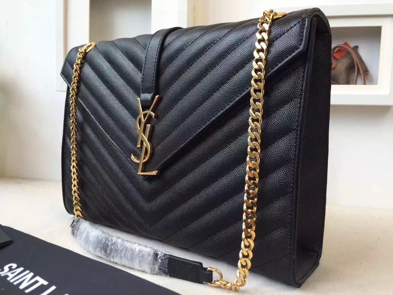 Saint Laurent Large Monogramme Envelope Shoulder Bag