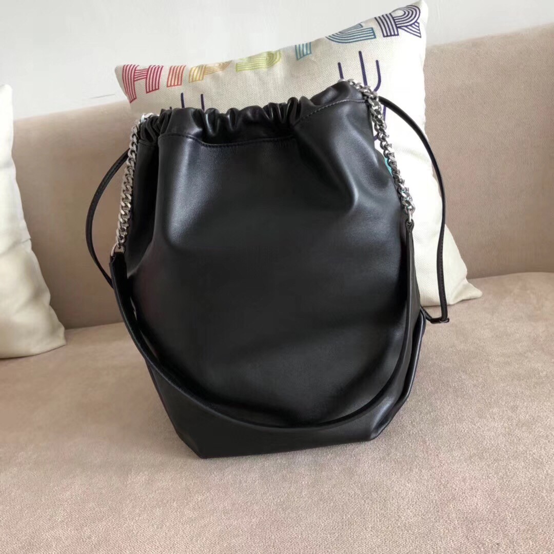 Saint Laurent Black Teddy Drawstring Bag