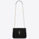 Saint Laurent Black Velvet Small Loulou Chain Bag