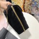 Saint Laurent Black Velvet Small Loulou Chain Bag