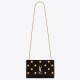 Saint Laurent Medium Kate Bag In Black Suede And Studs