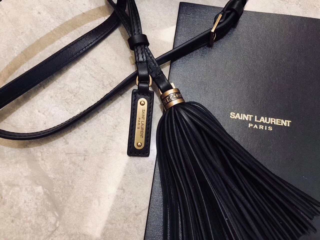 Saint Laurent Lou Camera Bag In Black Matelasse Leather