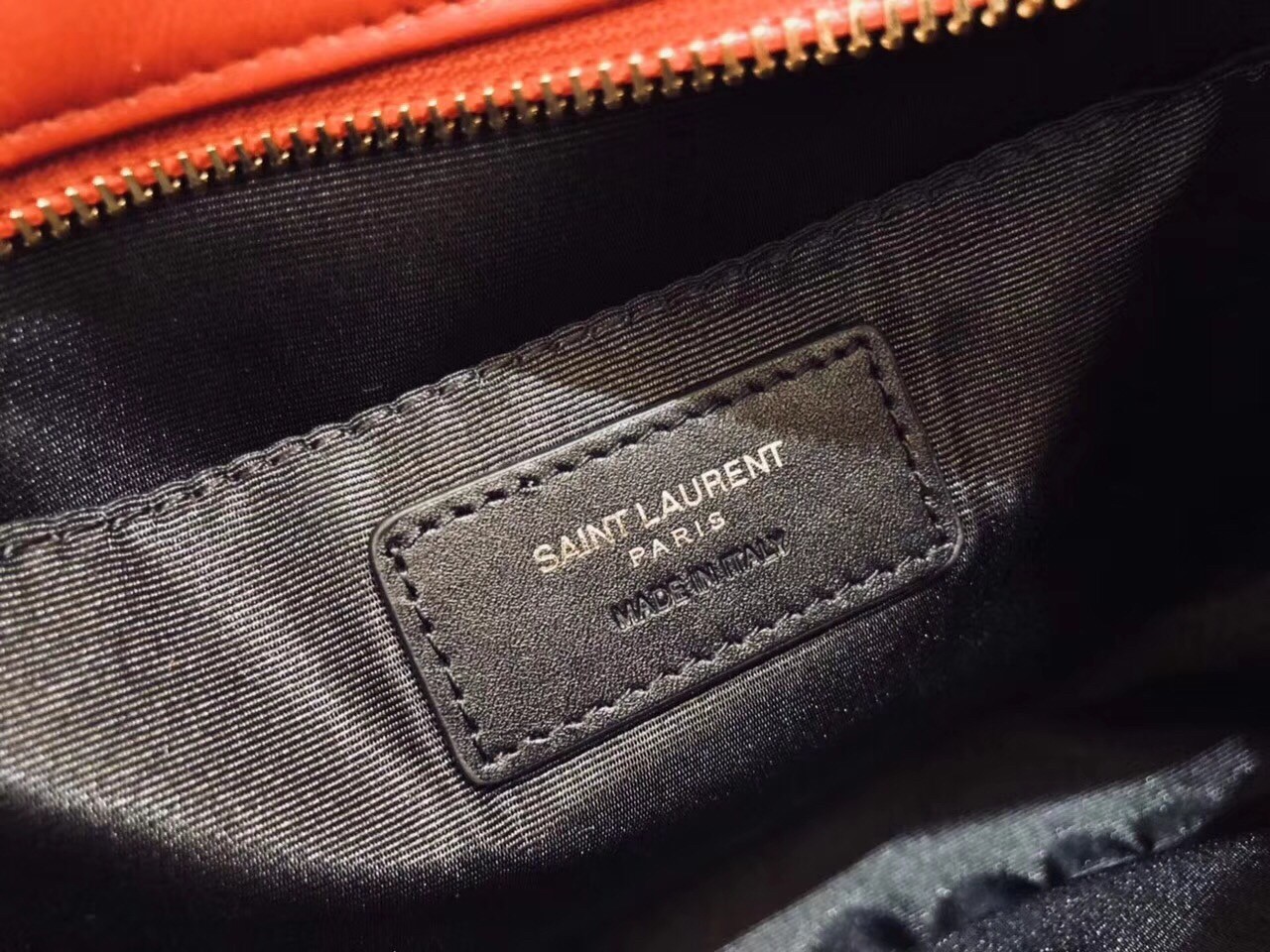 Saint Laurent Lou Camera Bag In Red Matelasse Leather