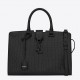 Saint Laurent All Black Small Cabas YSL Crocodile Embossed Bag