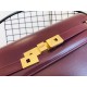 Saint Laurent Manhattan Baguette Bag In Bordeaux Leather