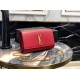 Saint Laurent Medium Kate Bag In Red Grained Leather