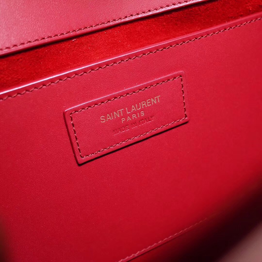 Saint Laurent Medium Kate Bag With Tassel In Red Smooth Leather