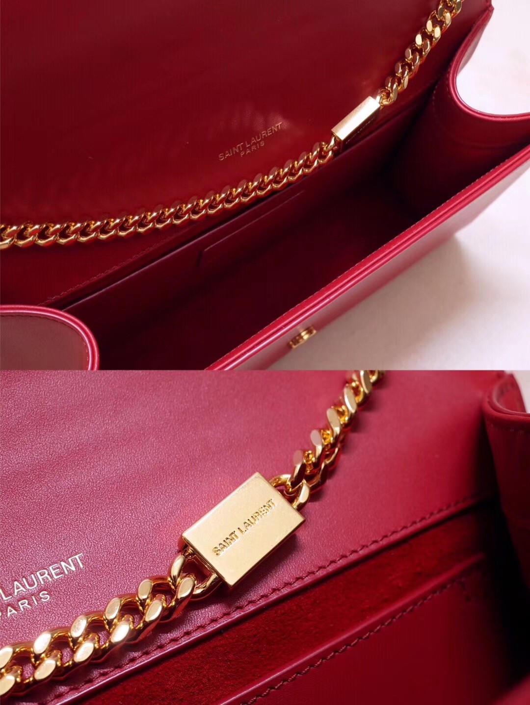 Saint Laurent Medium Kate Bag With Tassel In Red Smooth Leather