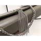 Saint Laurent Medium Kate Bag With Tassel In Grey Grained Leather