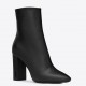 Saint Laurent Lou 95MM Ankle Boots In Black Lambskin