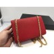 Saint Laurent Small Kate Tassel Bag In Red Grained Leather