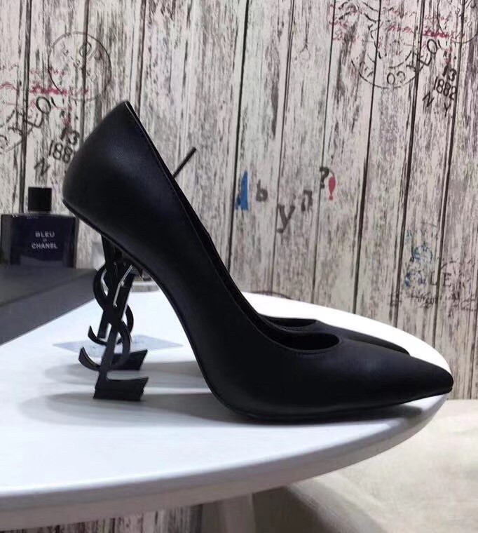 Saint Laurent Opyum 110 pumps In Black Lambskin