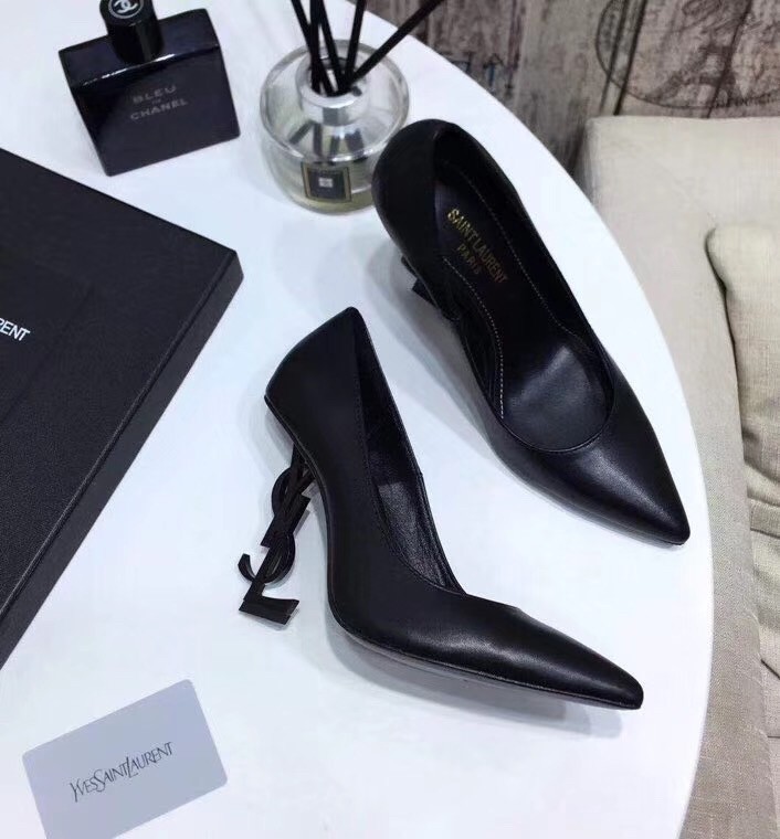 Saint Laurent Opyum 110 pumps In Black Lambskin