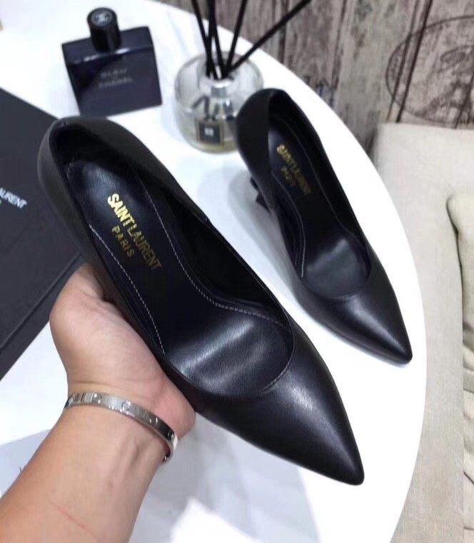 Saint Laurent Opyum 110 pumps In Black Lambskin