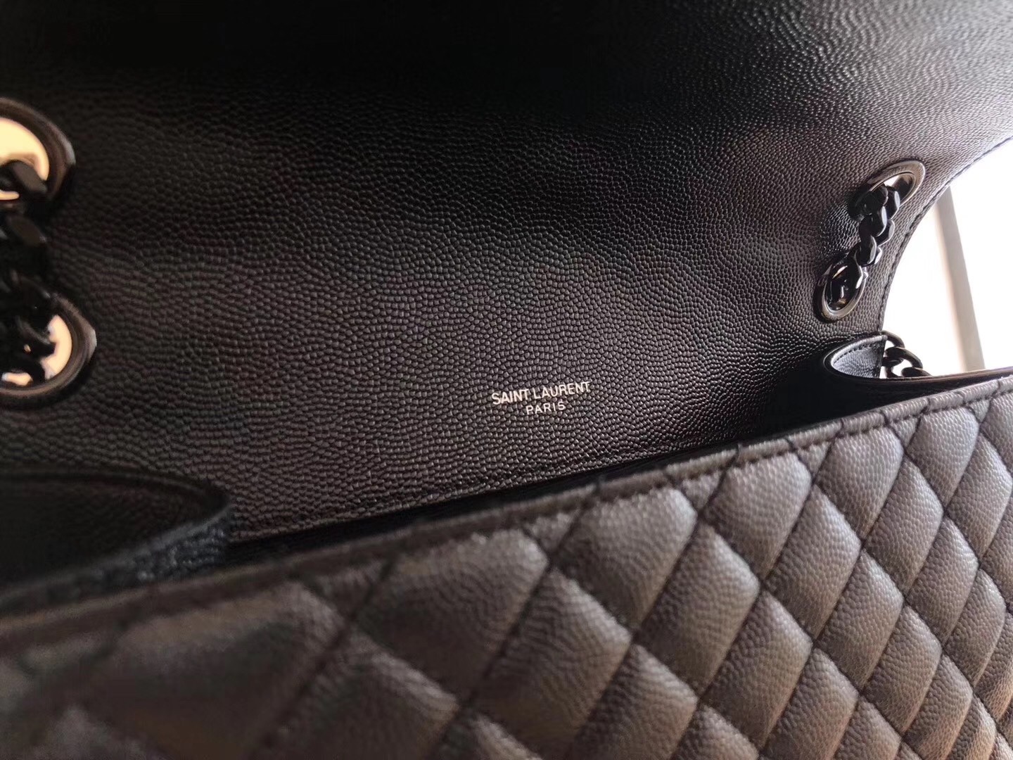 Saint Laurent Medium Envelope All Black Bag