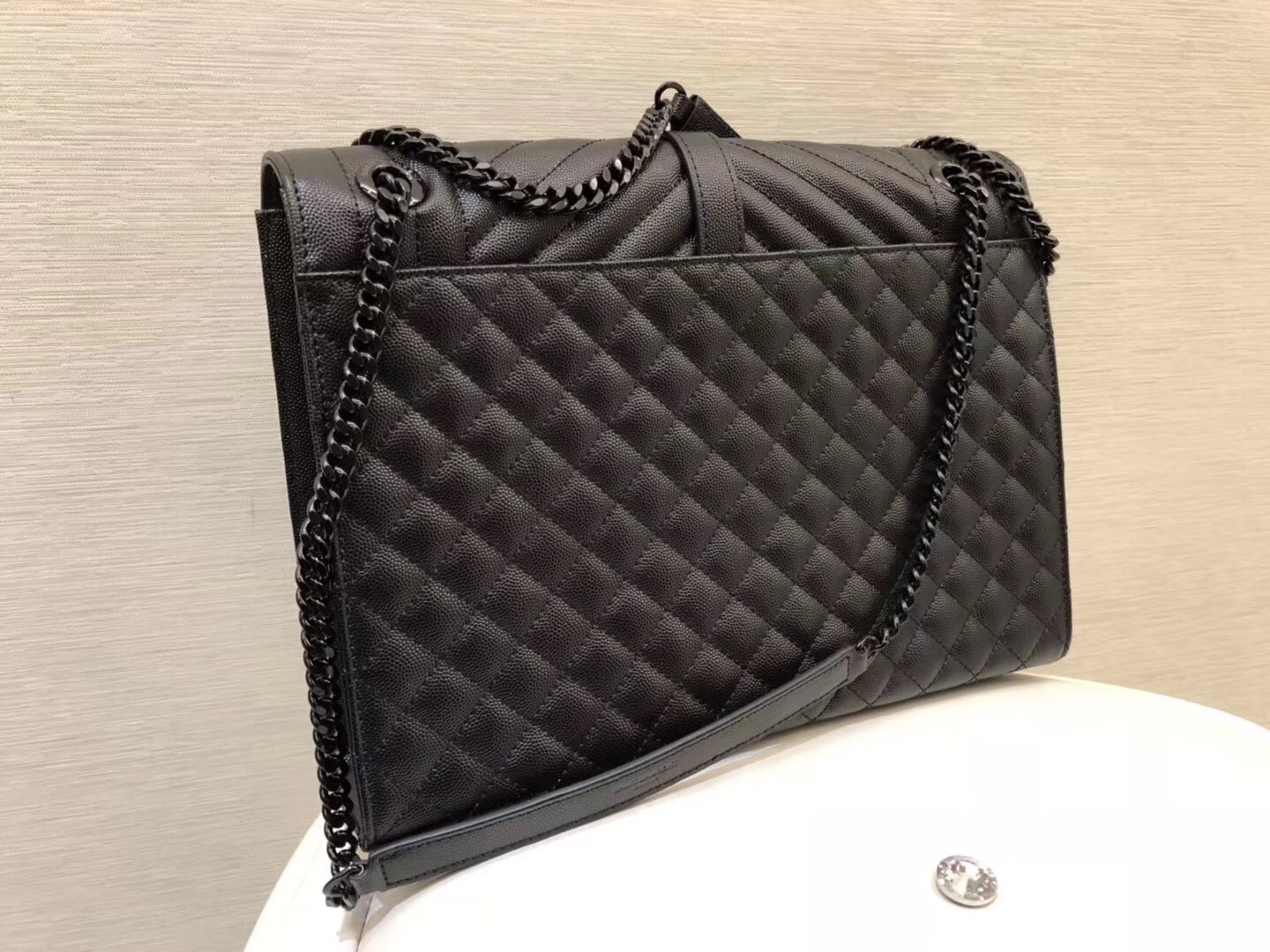 Saint Laurent Large Envelope All Black Bag