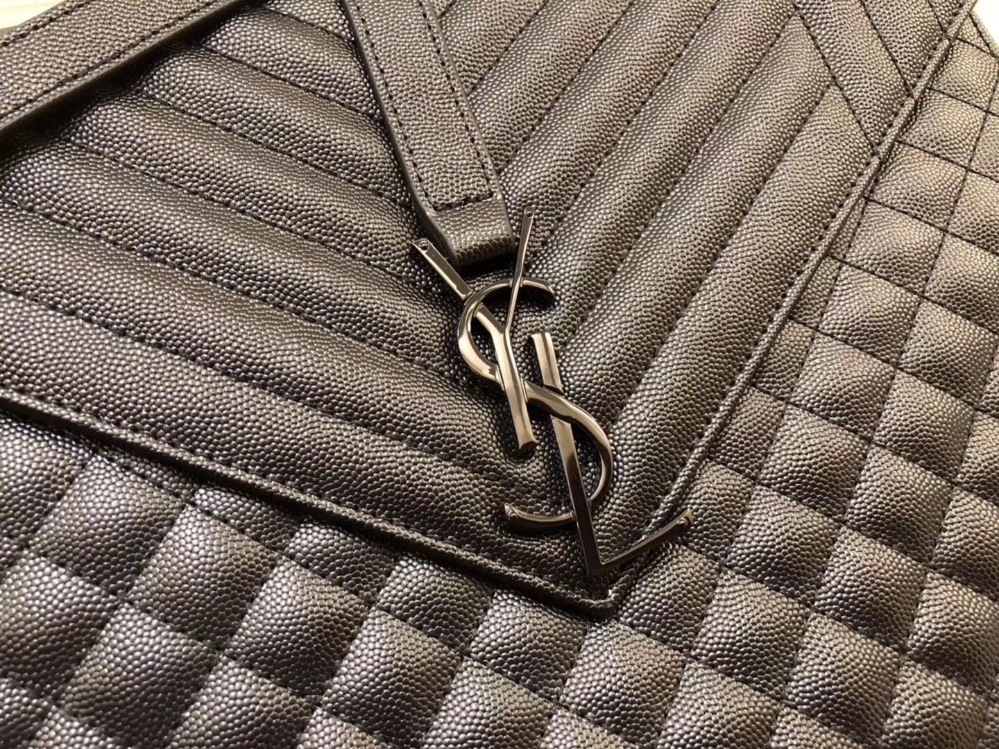 Saint Laurent Large Envelope All Black Bag