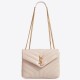 Saint Laurent Loulou Small Bag In Beige Matelasse Leather